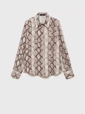 Mango ANIMAL PRINT FLOWING SHIRT!